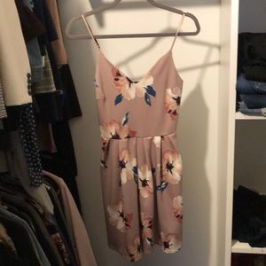 Purple floral skater dress